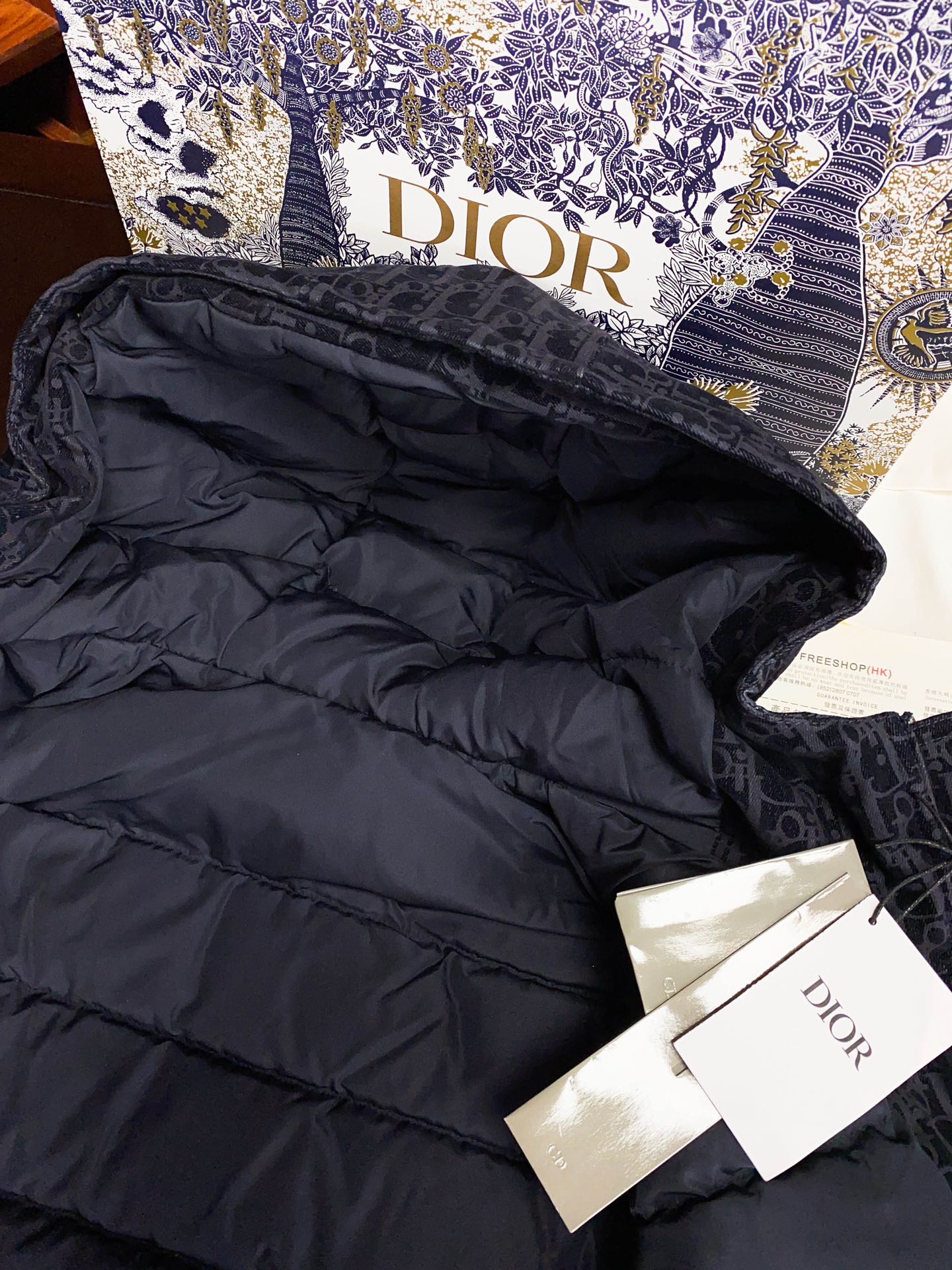 ディオール「Dior」OBLIQUE ダウンフード付きジャケット