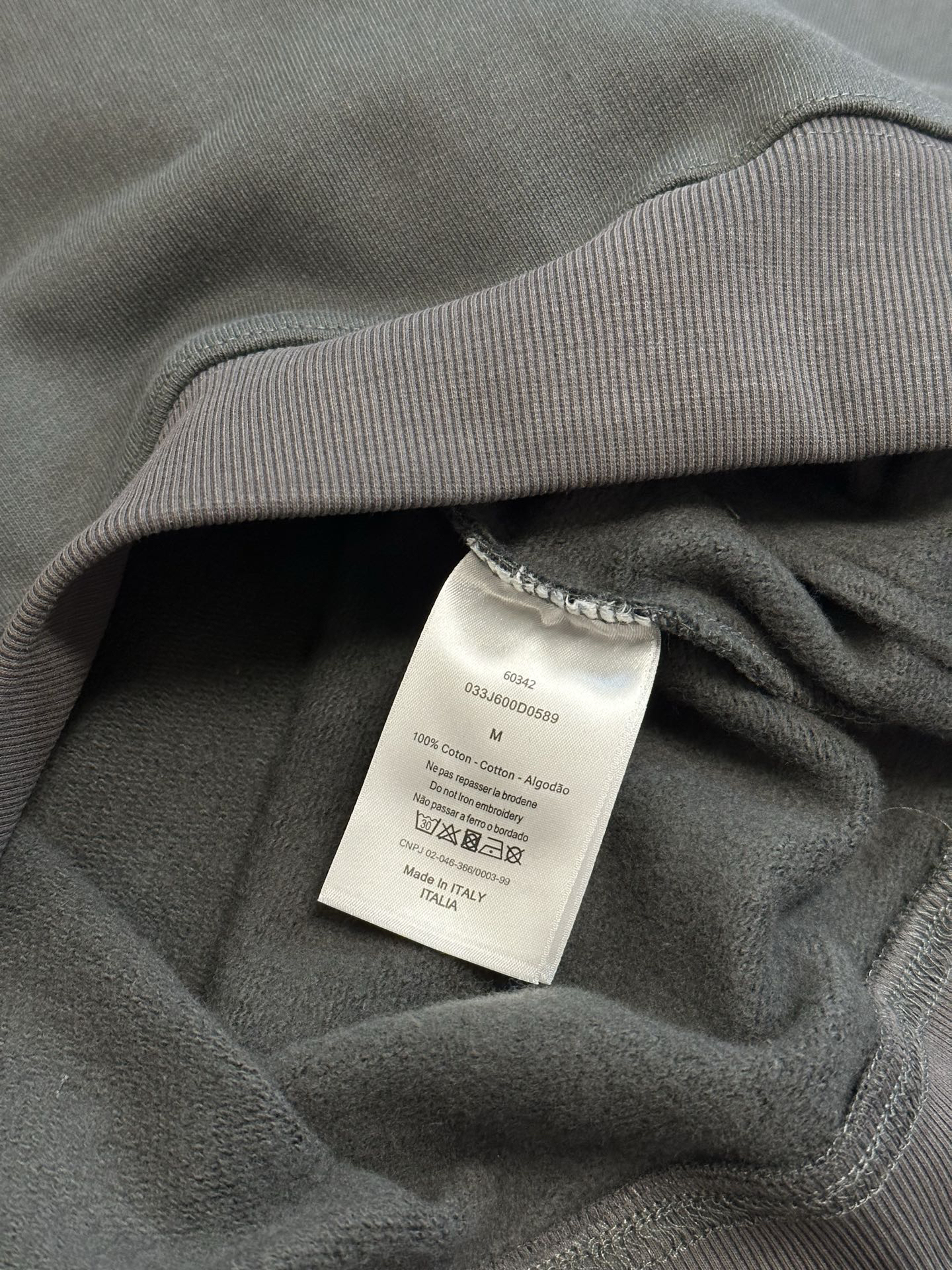 ディオール「Dior」フロッキープリント ハーフジップ スウェットシャツ