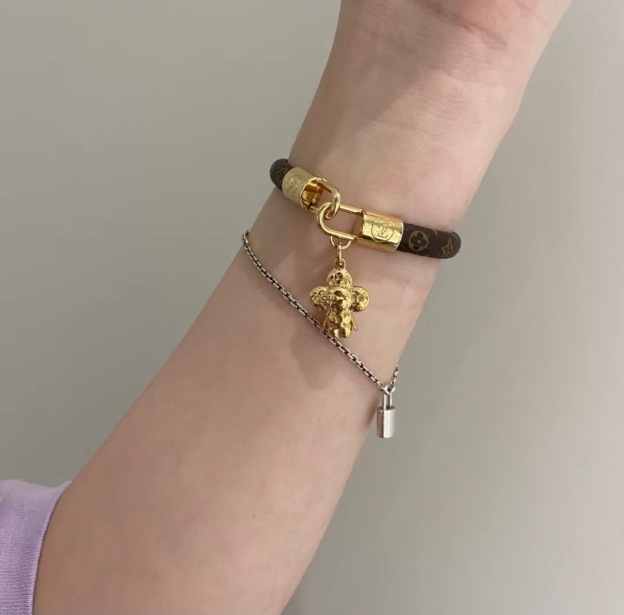 ルイ・ヴィトン「Louis Vuitton」Vivienne & Damier レザー ブレスレット