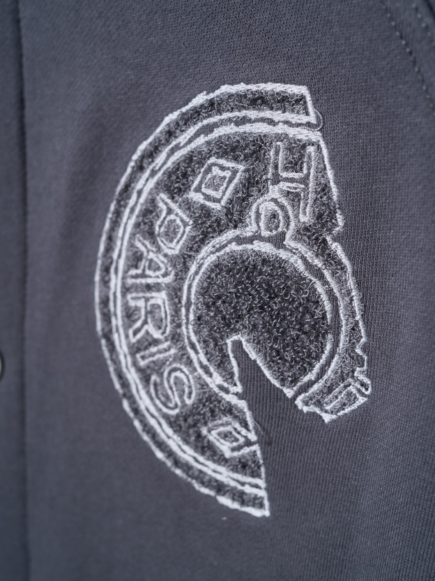 エルメス「Hermès」ベースボール ジャケット スモーキーグレー