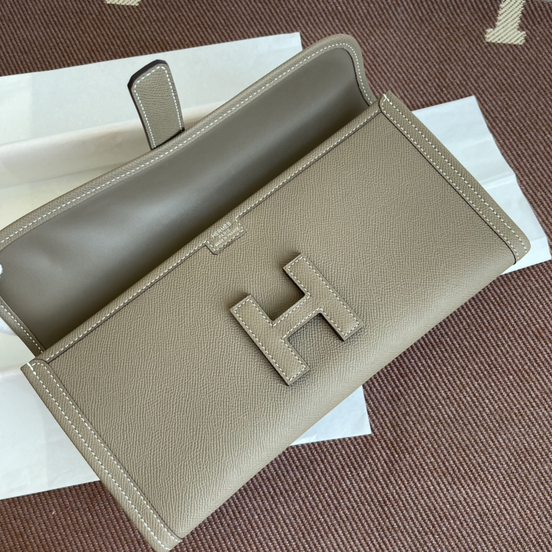 エルメス「Hermès」エトープ エプソムレザー クラッチバッグ