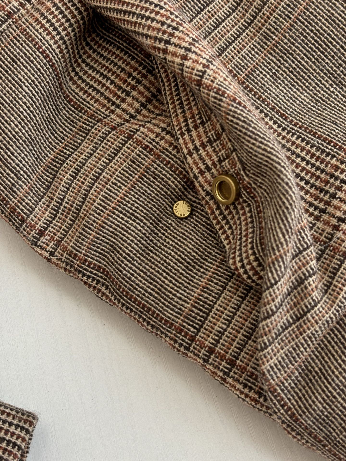 ルイ・ヴィトン「Louis Vuitton」26SS 早春 プリンス オブ ウェールズ チェック ダウンジャケット