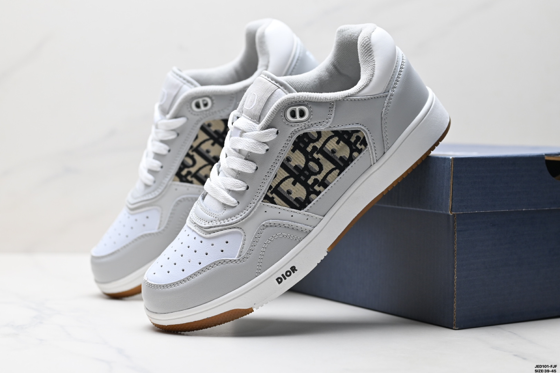 ディオール「Dior」  B27 レザー＆メッシュ カジュアル スニーカー