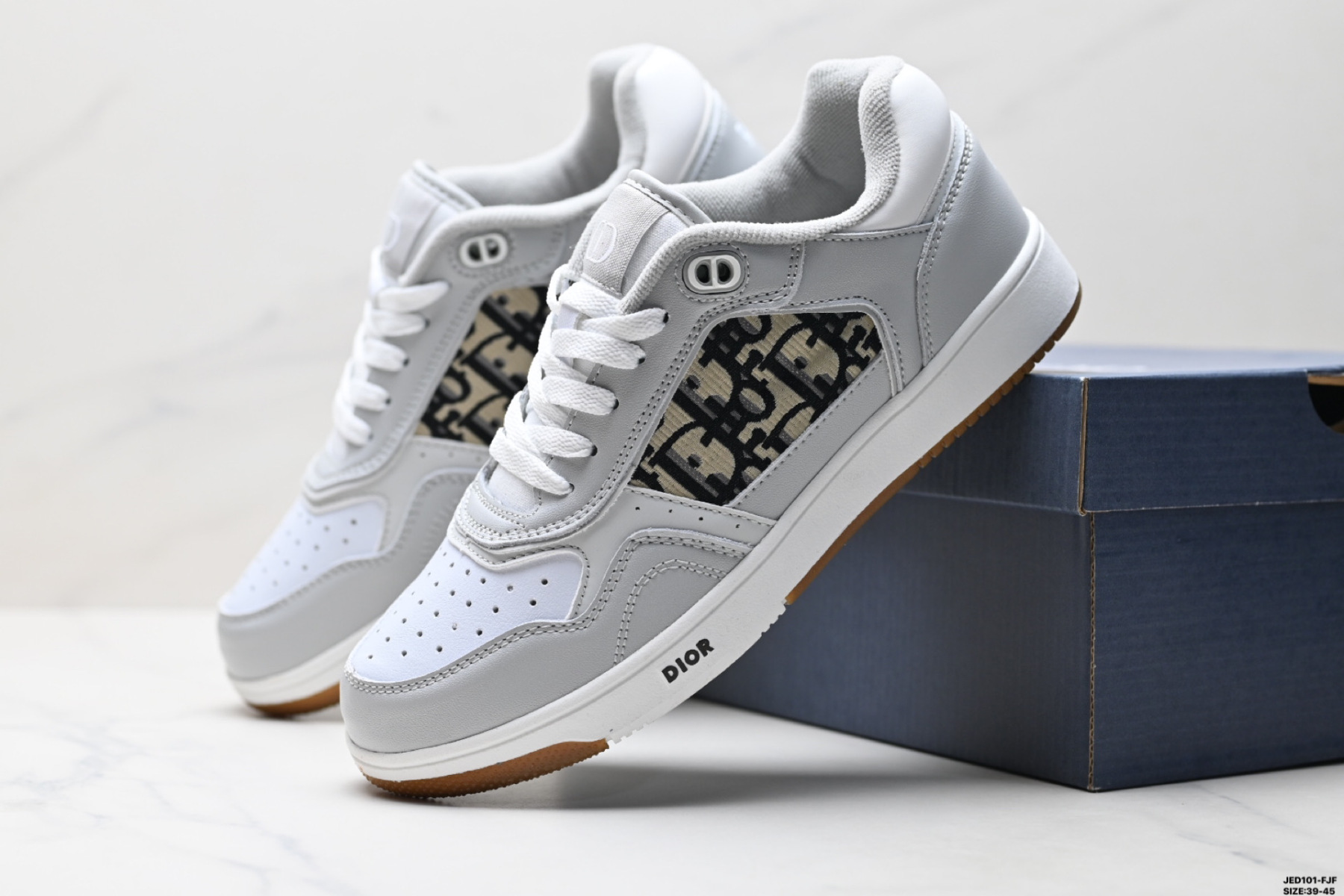 ディオール「Dior」  B27 レザー＆メッシュ カジュアル スニーカー
