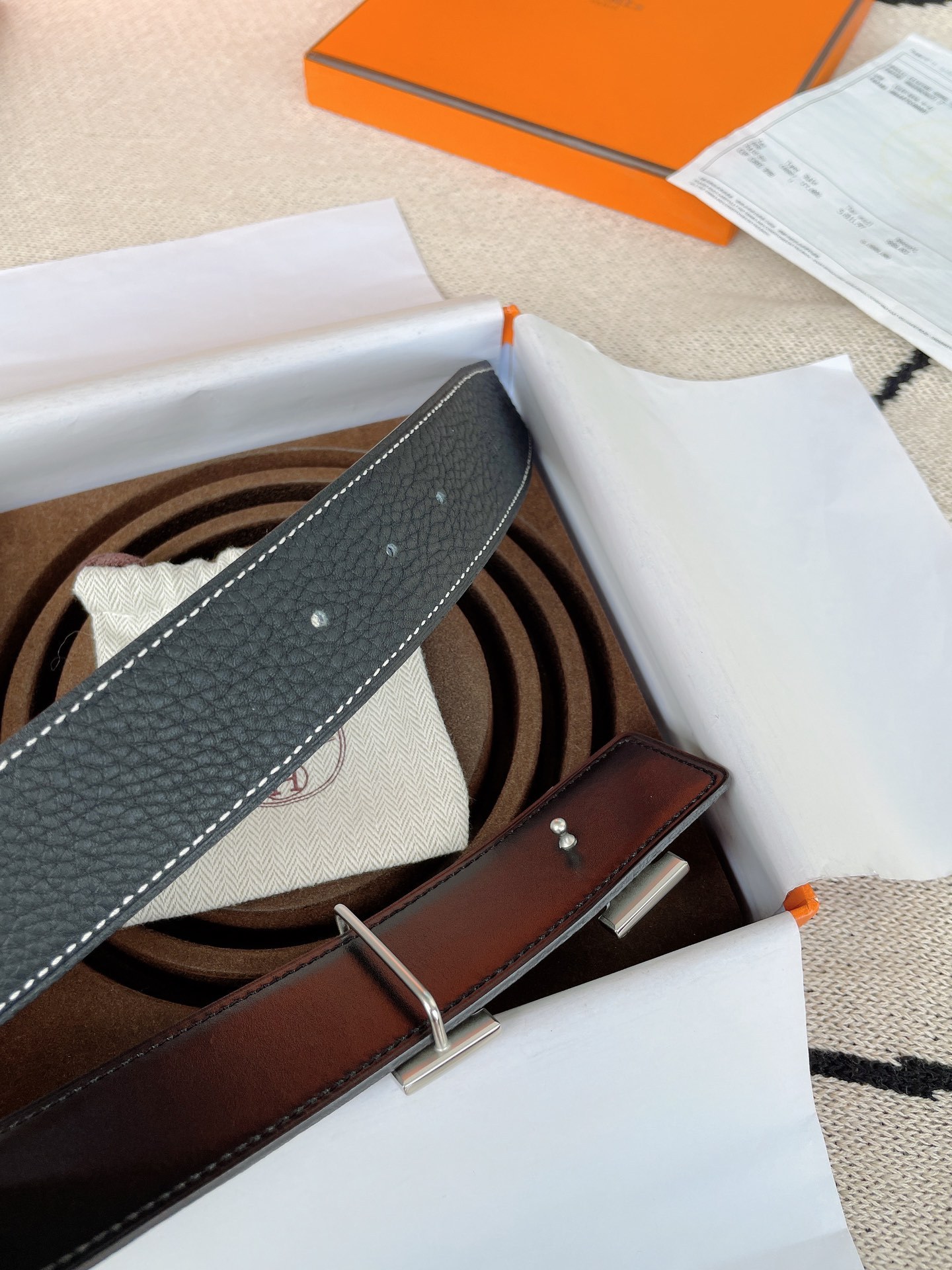 エルメス「Hermès」プレミアム トゴレザーベルト / ハイエンドウエストベルト38m