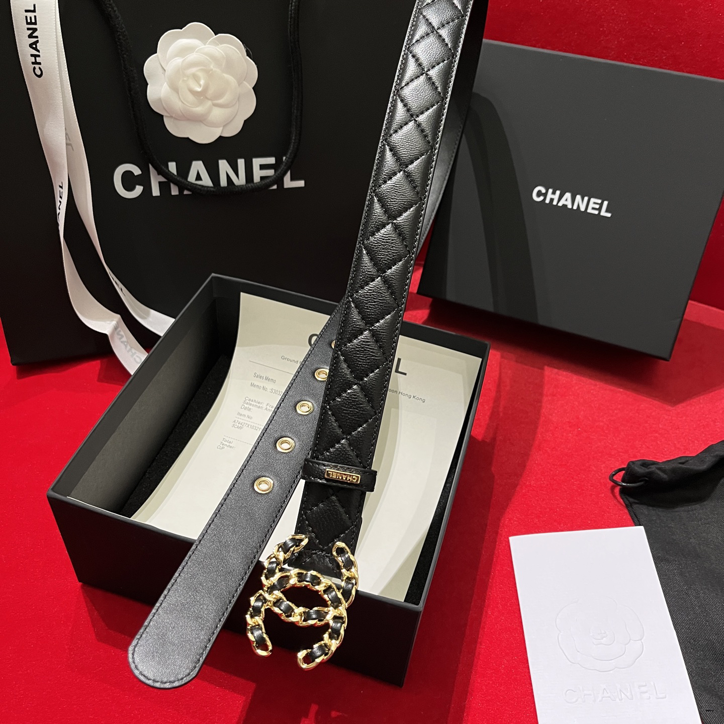 シャネル「Chanel」プレミアム トゴレザーベルト / ハイエンドウエストベルト