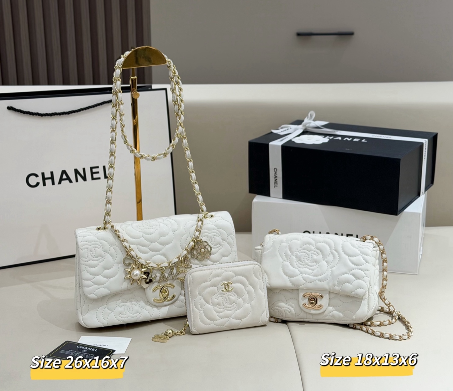 シャネル「Chanel」コンビネーションバッグ3点セット / トートバッグ＆ポーチセット