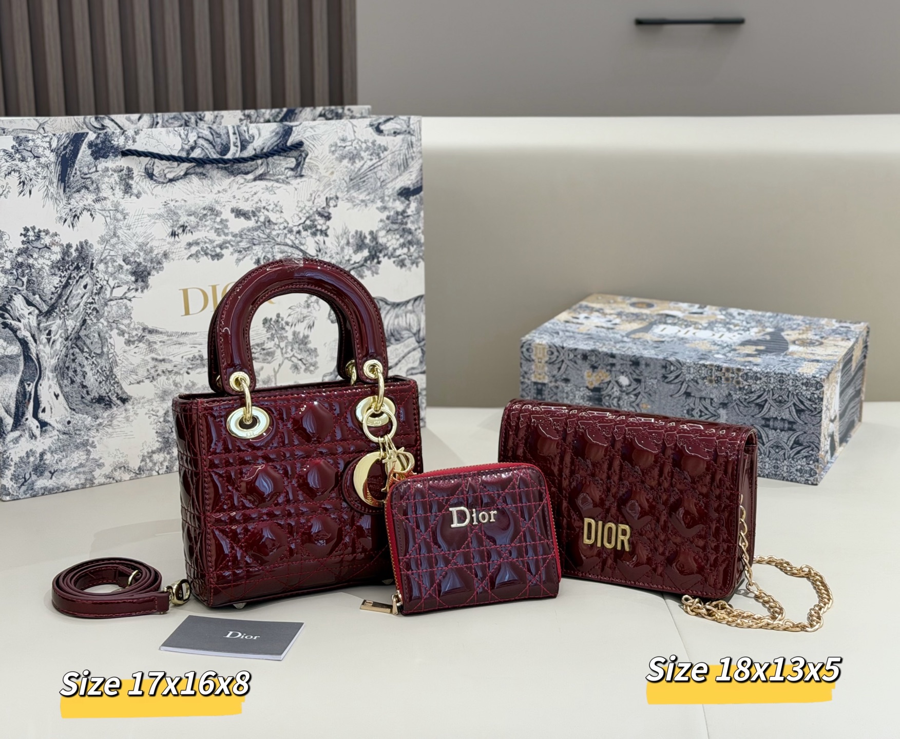 ディオール「Dior」コンビネーションバッグ3点セット / トートバッグ＆ポーチセット