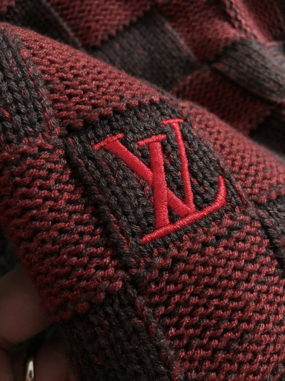 ルイ・ヴィトン「Louis Vuitton」ルイ・ヴィトン ダミエ・ウール ジップカーディガン / ニットカーディガン