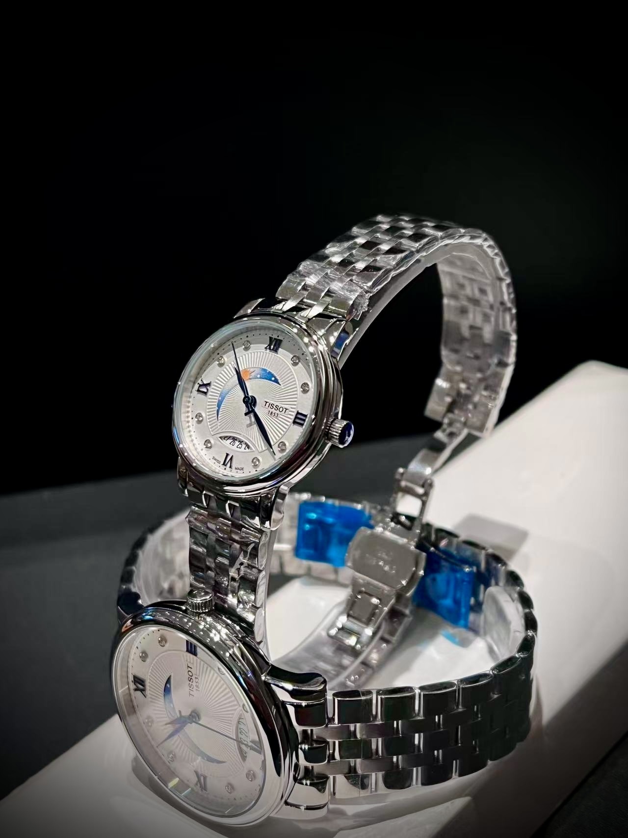 Tissot ティソ デジール ムーンフェイズ ローマ数字 / レディース＆メンズ クォーツ腕時計