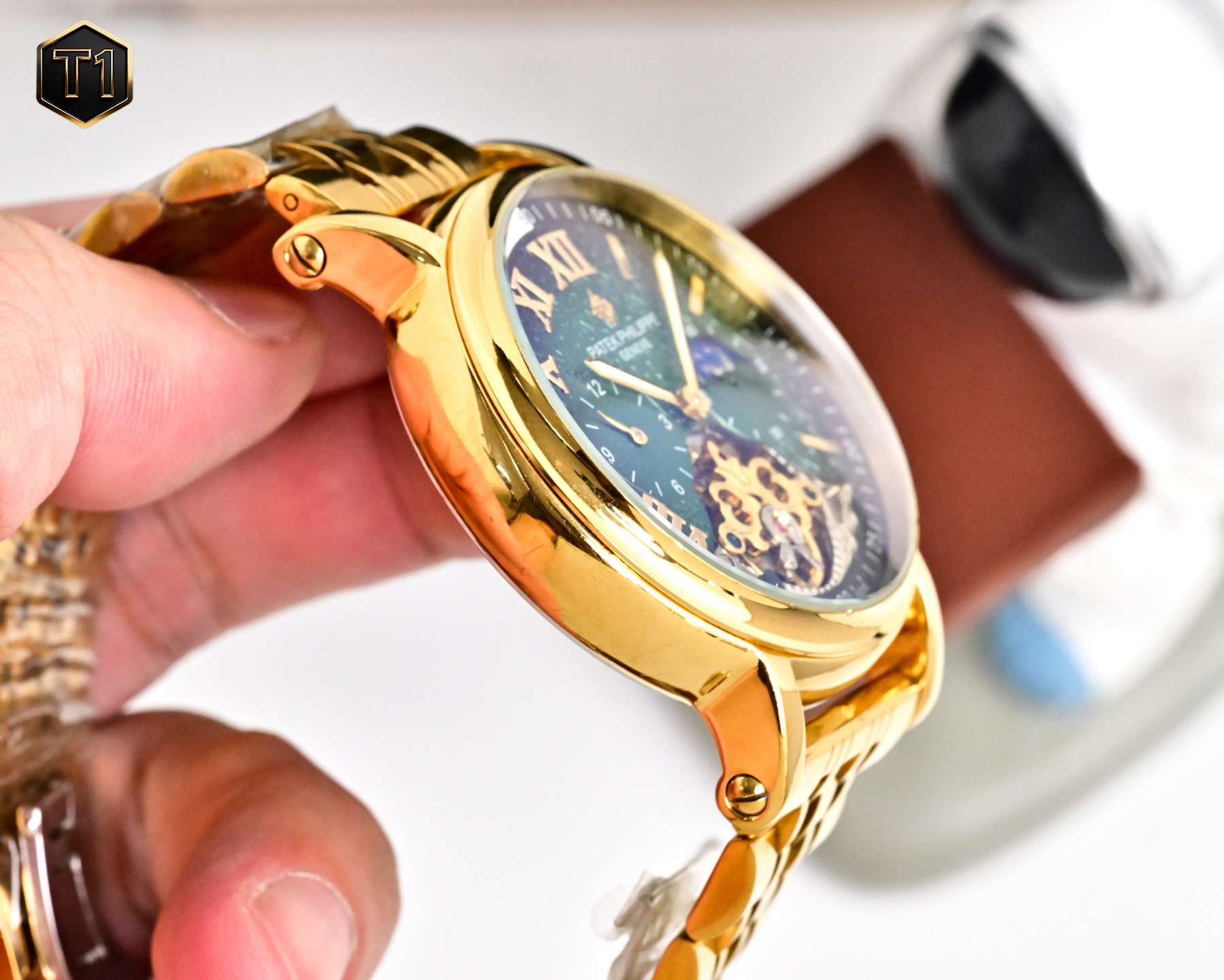 Patek Philippe パテック・フィリップ デザイン 大型テンプ メンズ オートマティックウォッチ / 機械式腕時計