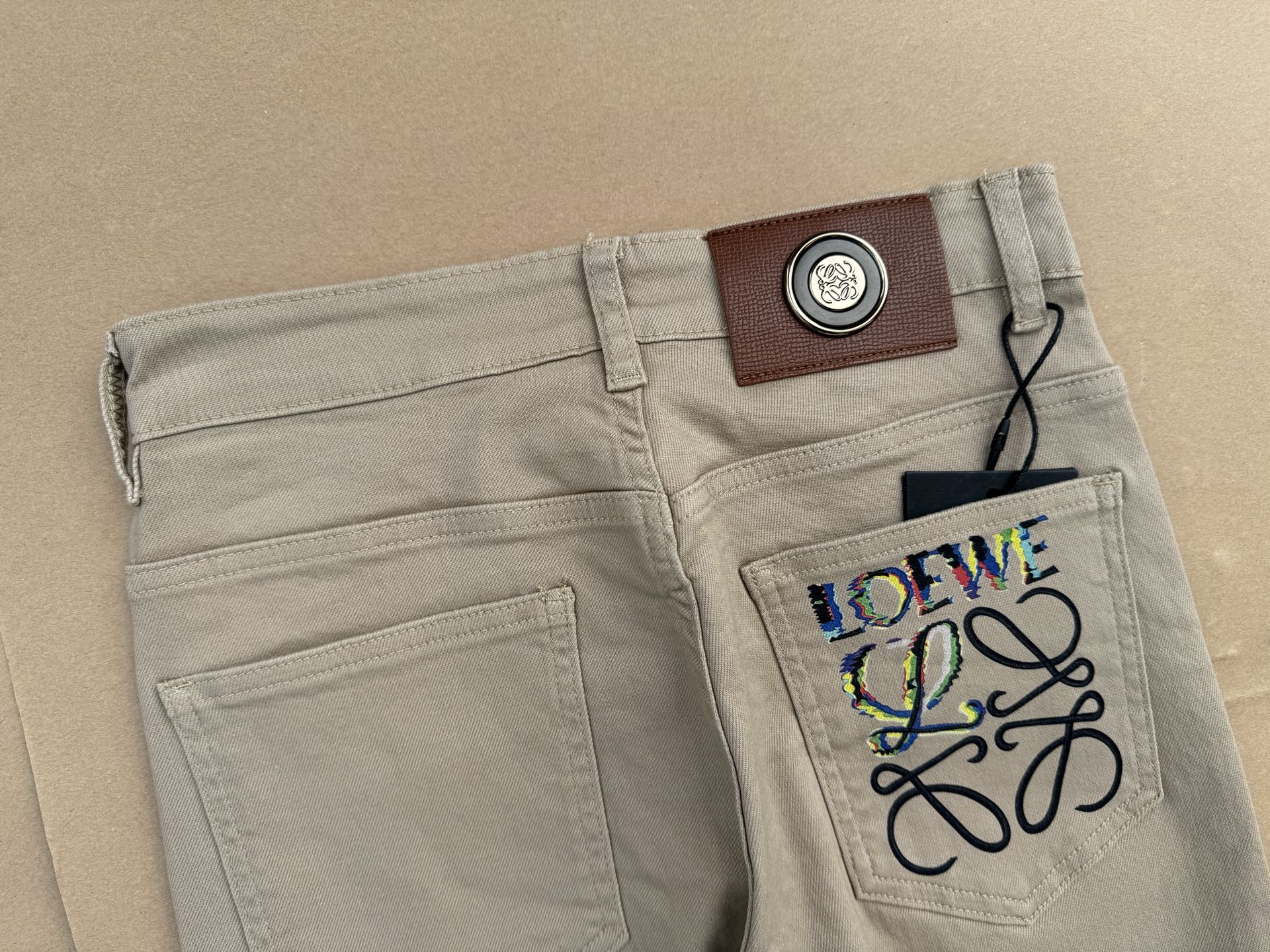 LOEWE &-ロエベ プリントロゴ ハイウエスト ストレートパンツ / ロングパンツ