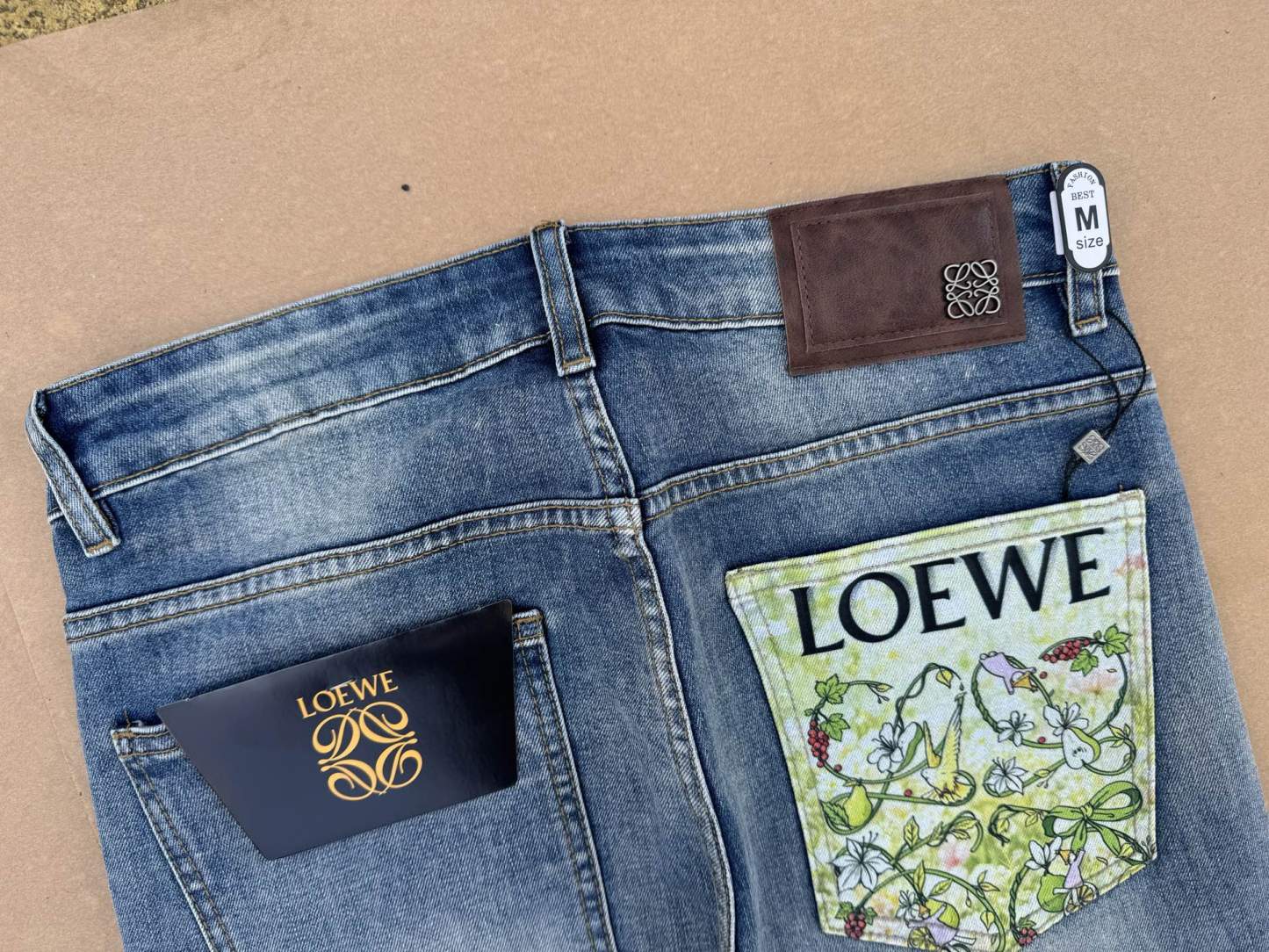 LOEWE &-ロエベ プリントロゴ ハイウエスト ストレートパンツ / ロングパンツ