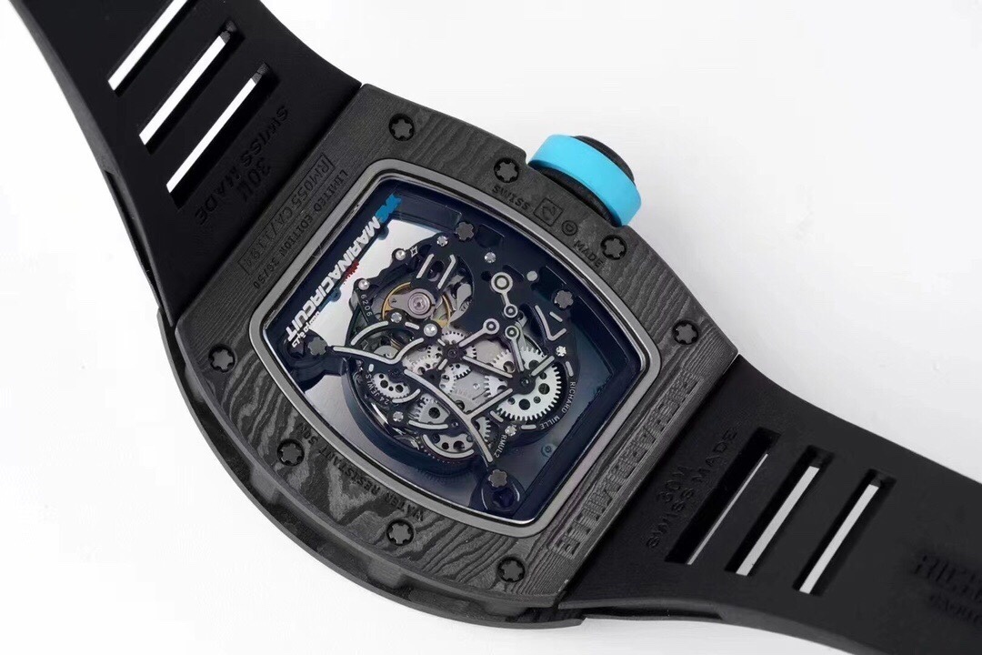 リシャール ミル「Richard Mille」RM055 NTPTカーボンファイバーケース＆ラバーストラップ メンズ腕時計
