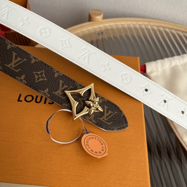 ルイ・ヴィトン「Louis Vuitton」ベルト･フラワーグラム 30MM リバーシブル