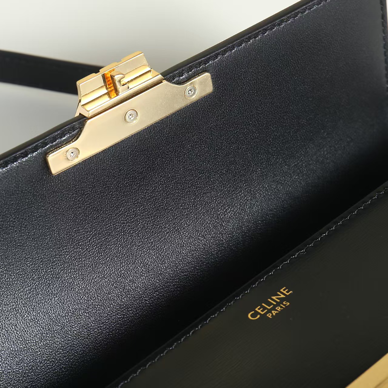 セリーヌ「Celine」TEEN GARANCEエナメル牛革ハンドバッグ