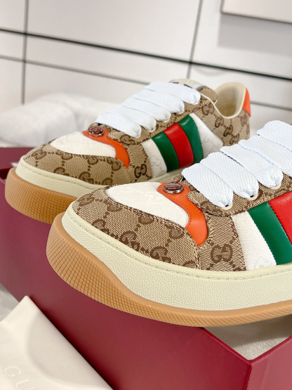 グッチ「Gucci」Screenerシリーズ 織り帯厚底スニーカー