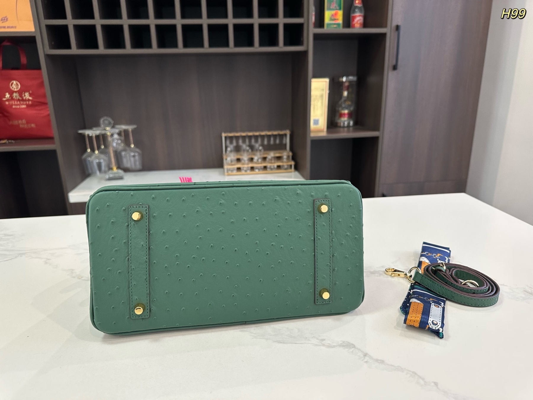 エルメス「Hermès」Birkin オーストリッチレザー ショルダーバッグ