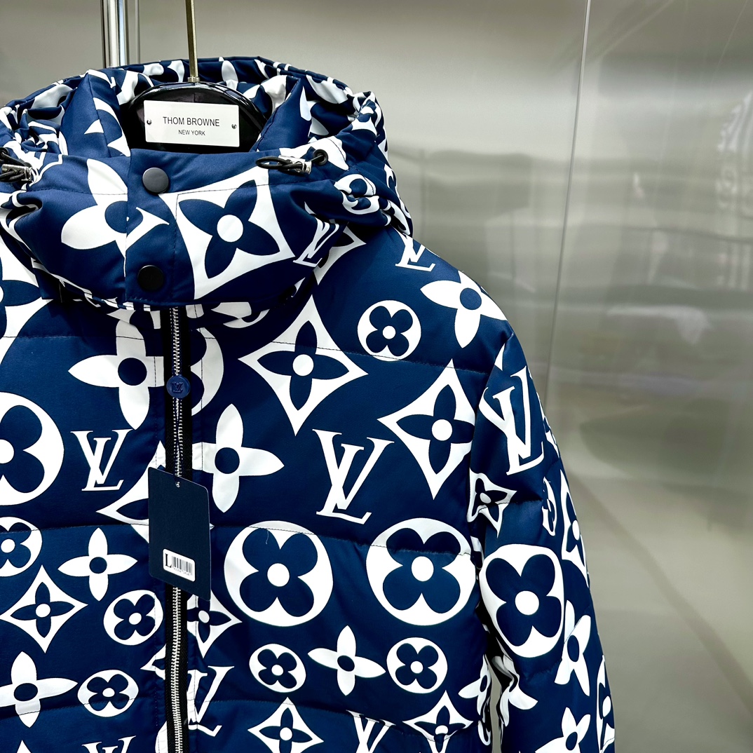 ルイ・ヴィトン「Louis Vuitton」秋冬フード付きダウンジャケット