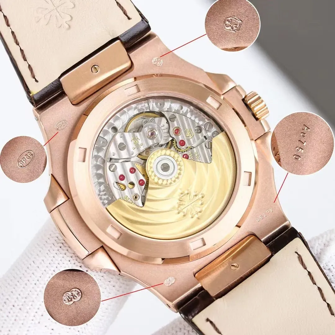 パテック フィリップ「Patek Philippe」ナチュラル ゴムベルトモデル メンズ腕時計40MM