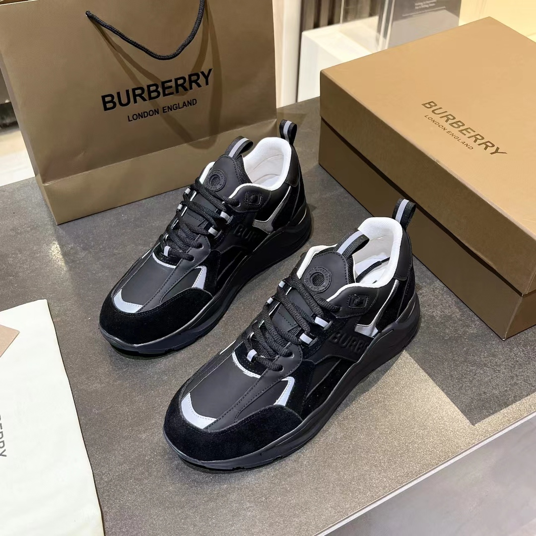 バーバリー「Burberry」バーバリー チェック プラットフォーム スニーカー / レザースニーカー