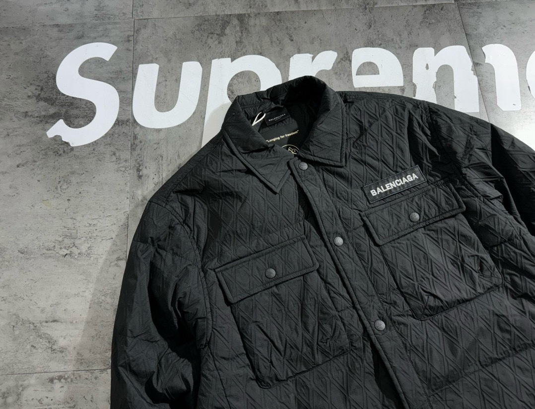 バレンシアガ「Balenciaga」‌冬季限定パッチワークカップルカジュアルダウンジャケット
