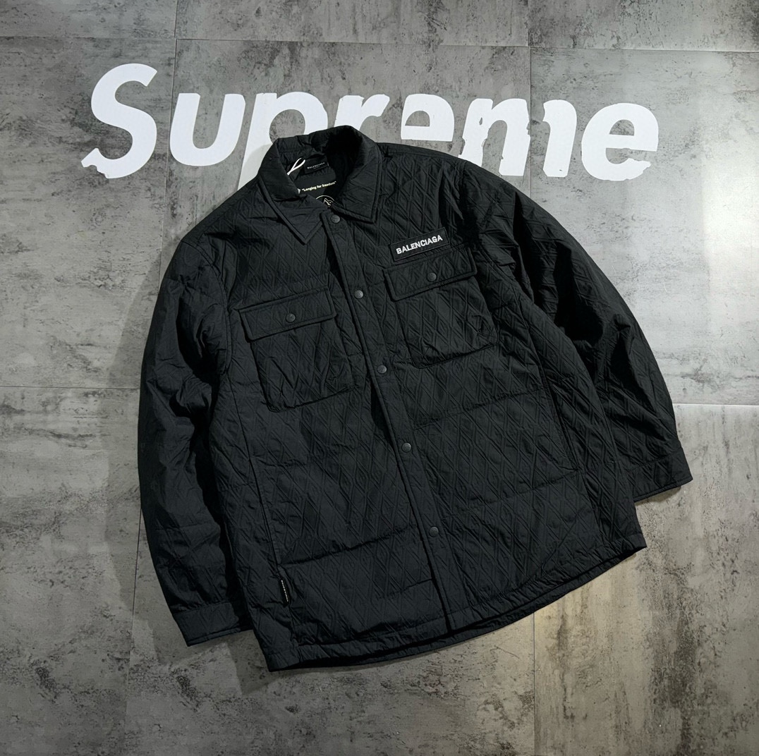 バレンシアガ「Balenciaga」‌冬季限定パッチワークカップルカジュアルダウンジャケット