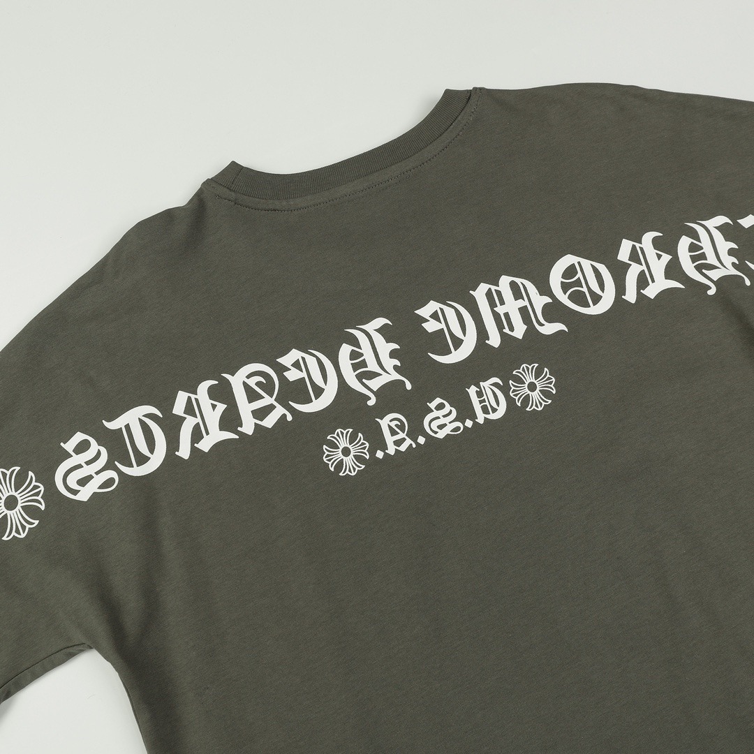 クロムハーツ「Chrome Hearts」サンスクリットプリント オーバーサイズTシャツ + 半袖カットソー