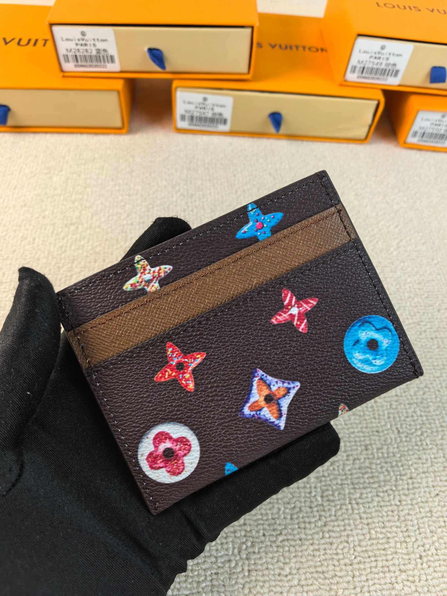 ルイ・ヴィトン「Louis Vuitton」ルイ・ヴィトン ダブル カードホルダー Monogram Donuts M28284 / 卡夹