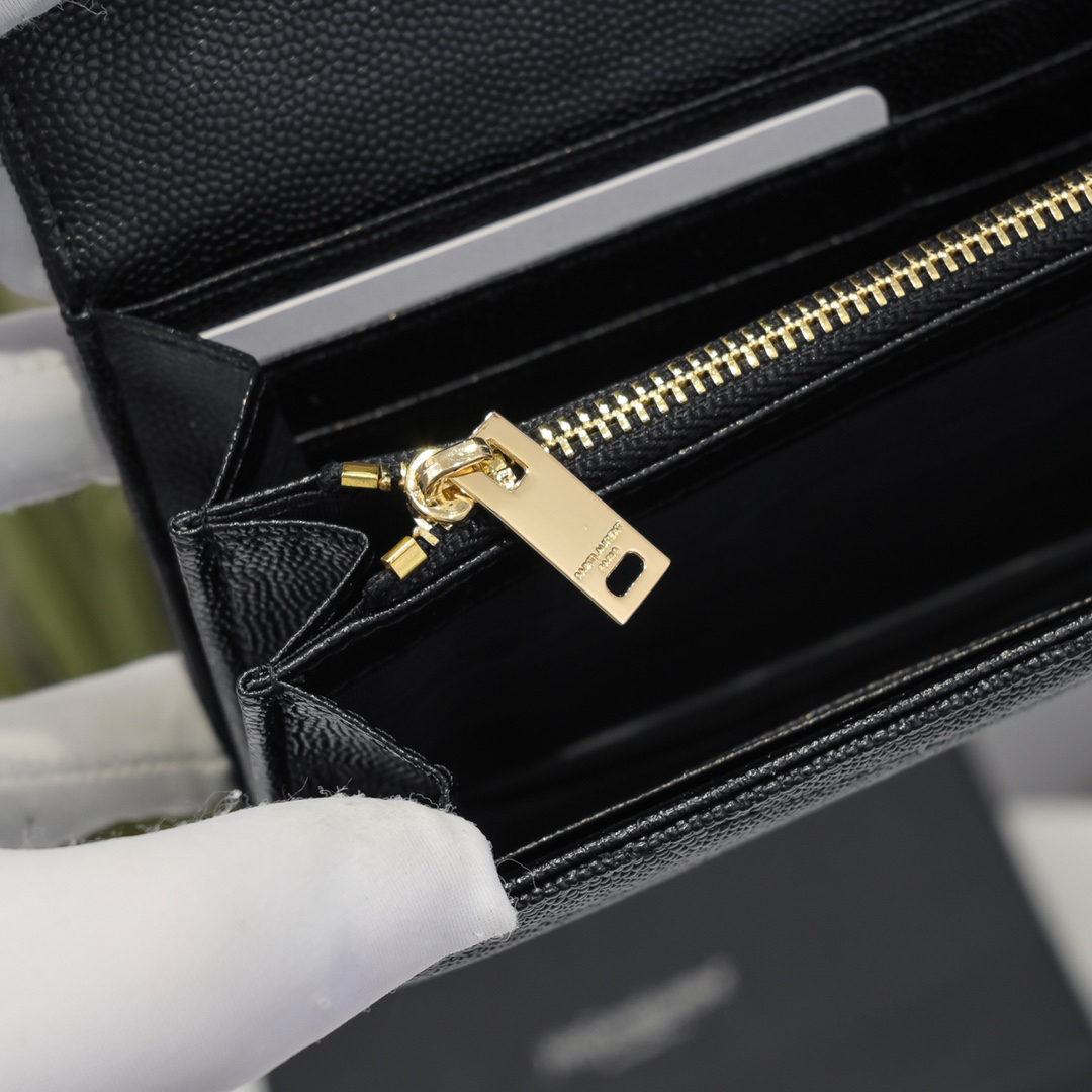 サンローラン「Saint Laurent」カサンドラ マトラッセ ラージ フラップウォレット