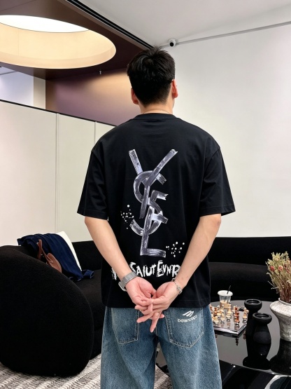 サンローラン「Saint Laurent」ロゴプリントTシャツ / ショートスリーブ クルーネック