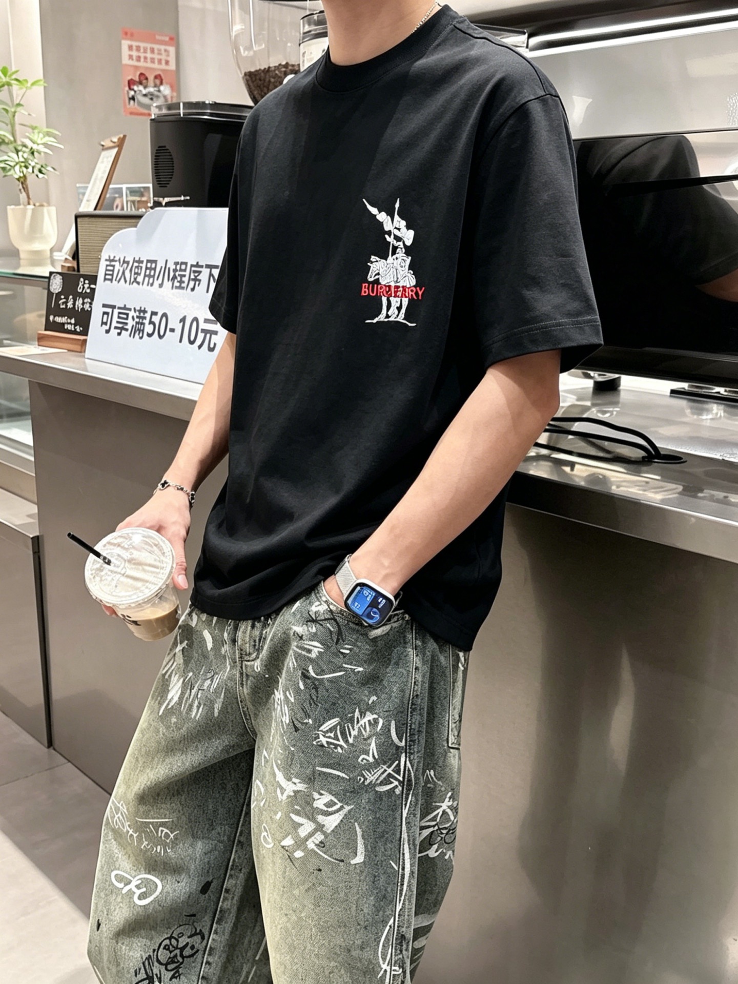 バーバリー「Burberry」ロゴプリントTシャツ / ショートスリーブ クルーネック