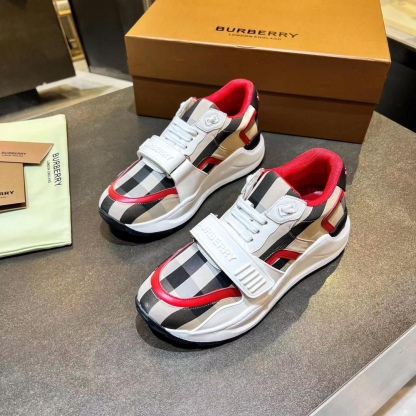 バーバリー「Burberry」バーバリー チェック プラットフォーム スニーカー / レザースニーカー