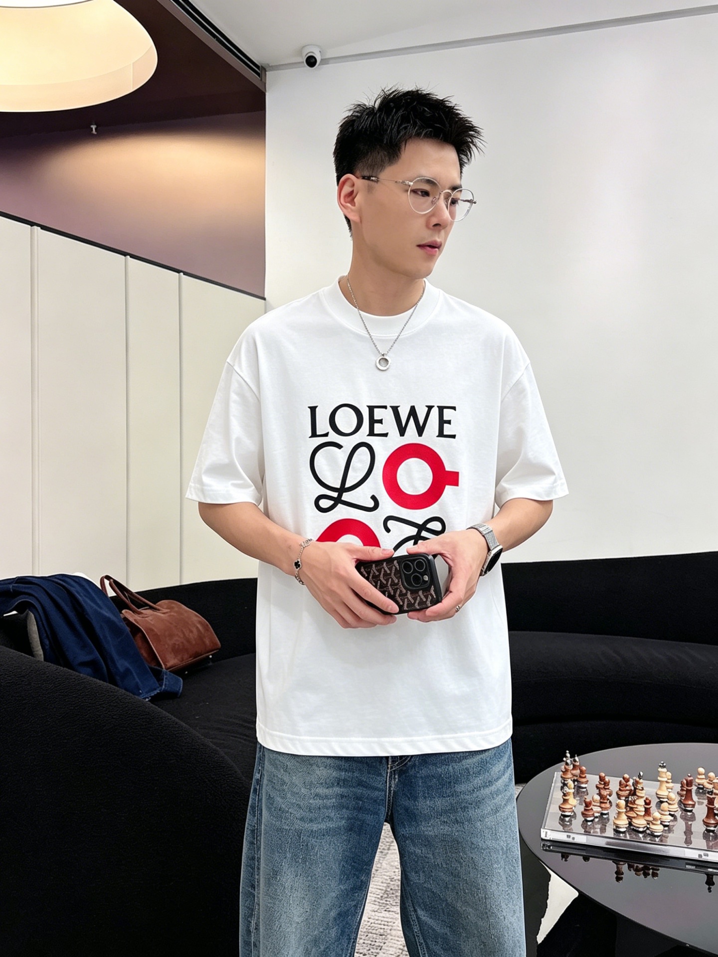 ロエベ「Loewe」ロエベ ロゴプリントTシャツ / ショートスリーブ クルーネック