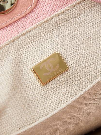 シャネル「Chanel」22SS シーズン ピンク ビーチトートバッグ