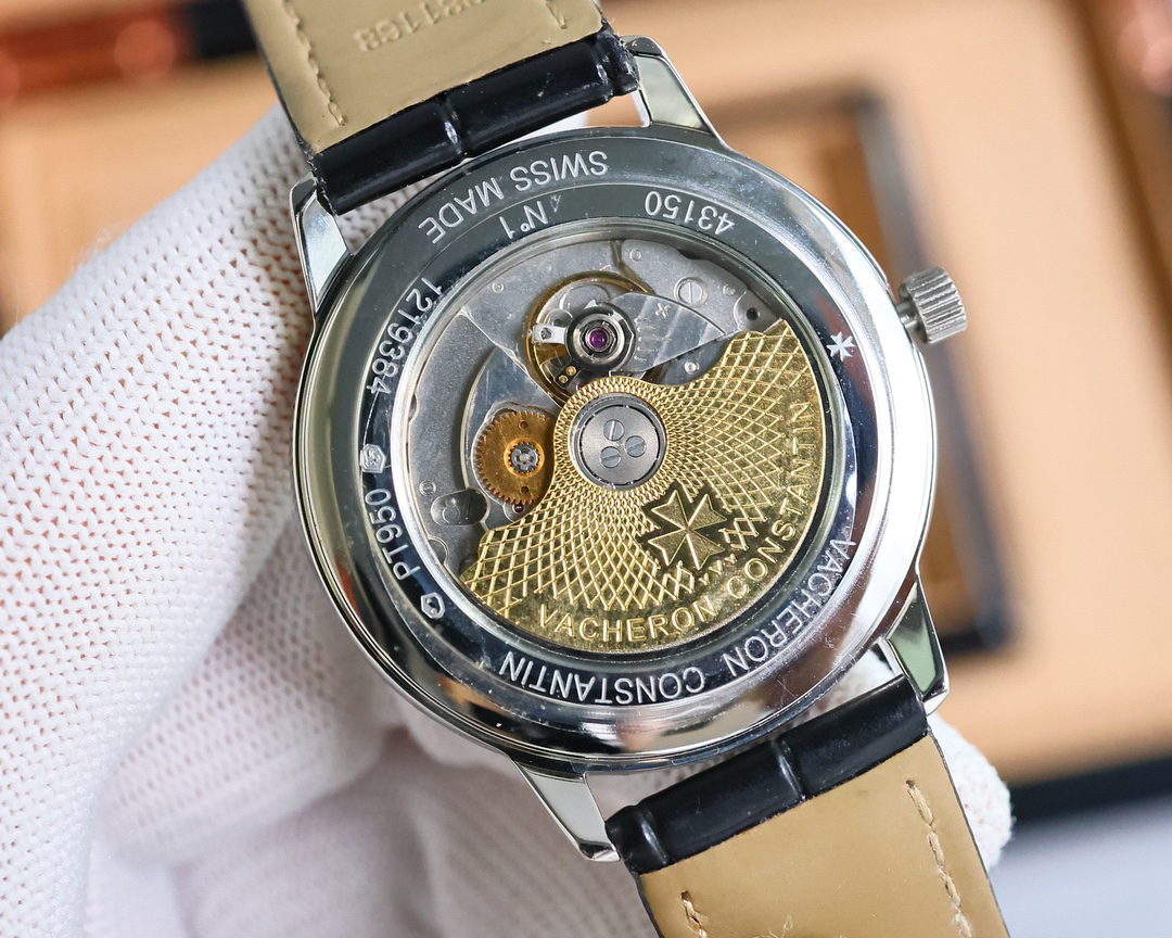 ヴァシュロン・コンスタンタン「Vacheron Constantin」ガラス メンズウォッチ40MM