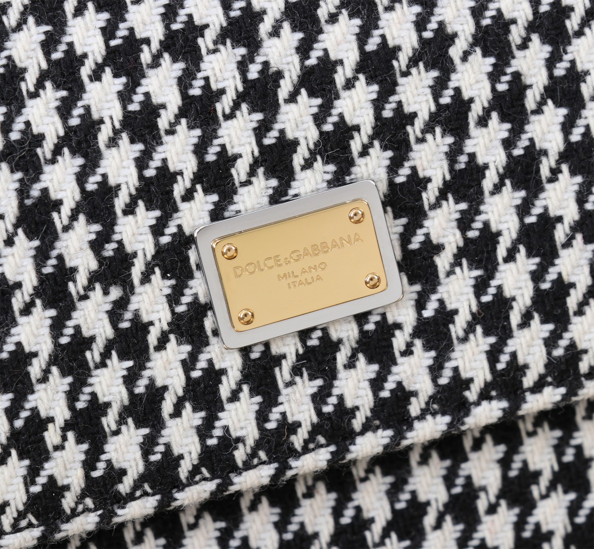 ドルチェ・アンド・ガッバーナ「D&G」クロコダイルエンボス ツイード トップハンドルバッグ