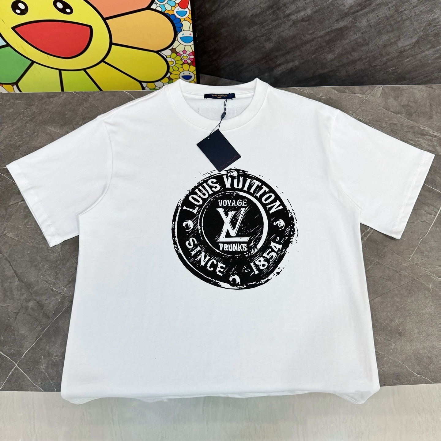 ルイ・ヴィトン「Louis Vuitton」2025SS サークルモノグラム プリント クルーネックTシャツ（メンズ）
