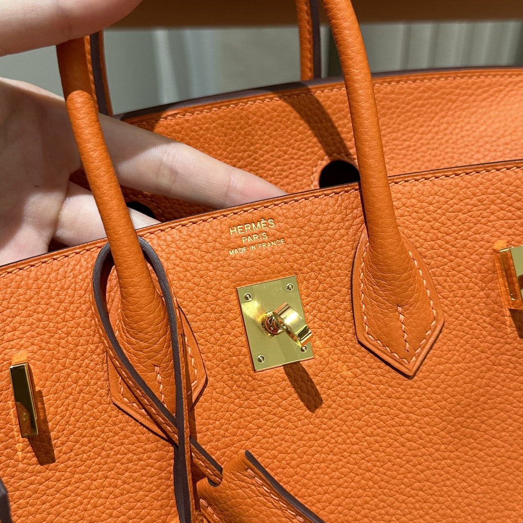 エルメス(Hermès)Birkinバッグ25mm トゴ Togoレディースバッグ オレンジ