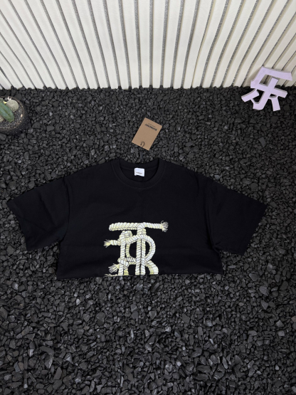 バーバリー「Burberry」2025 カップル オーバーサイズ プリント Tシャツ 春夏コレクション