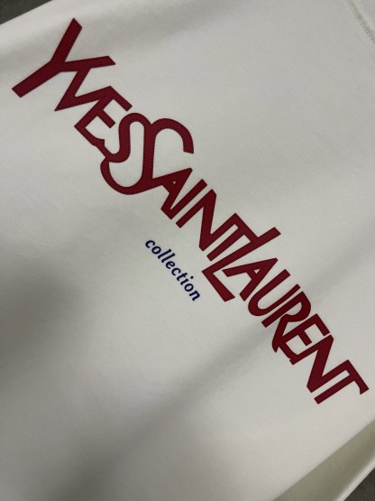 サンローラン「Saint Laurent」25SS クラシックロゴ プリント ヘビーウェイトTシャツ