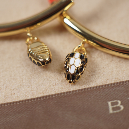 ブルガリ「Bvlgari」Serpenti Forever レッド＆ブラックコード ブレスレット12.5cm～22cm