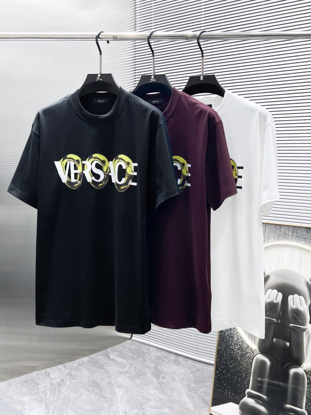 ヴェルサーチ「Versace」 2025SS リラックスフィット クルーネックTシャツ