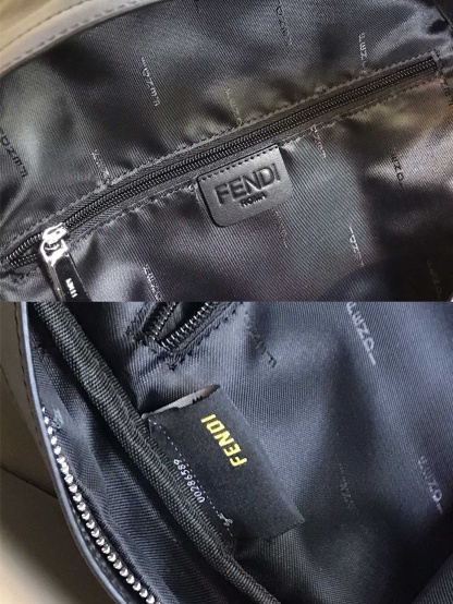 フェンディ「Fendi」バグズ メンズ ナイロン＆レザー バックパック