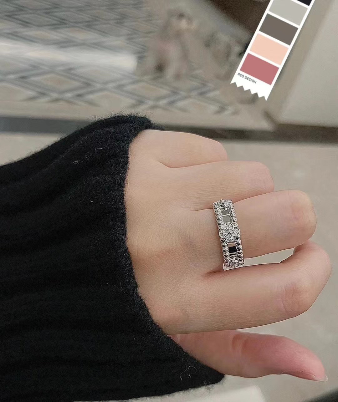 ヴァン クリーフ＆アーペル「Van Cleef & Arpels」vca万華鏡狭版フルドリルリング