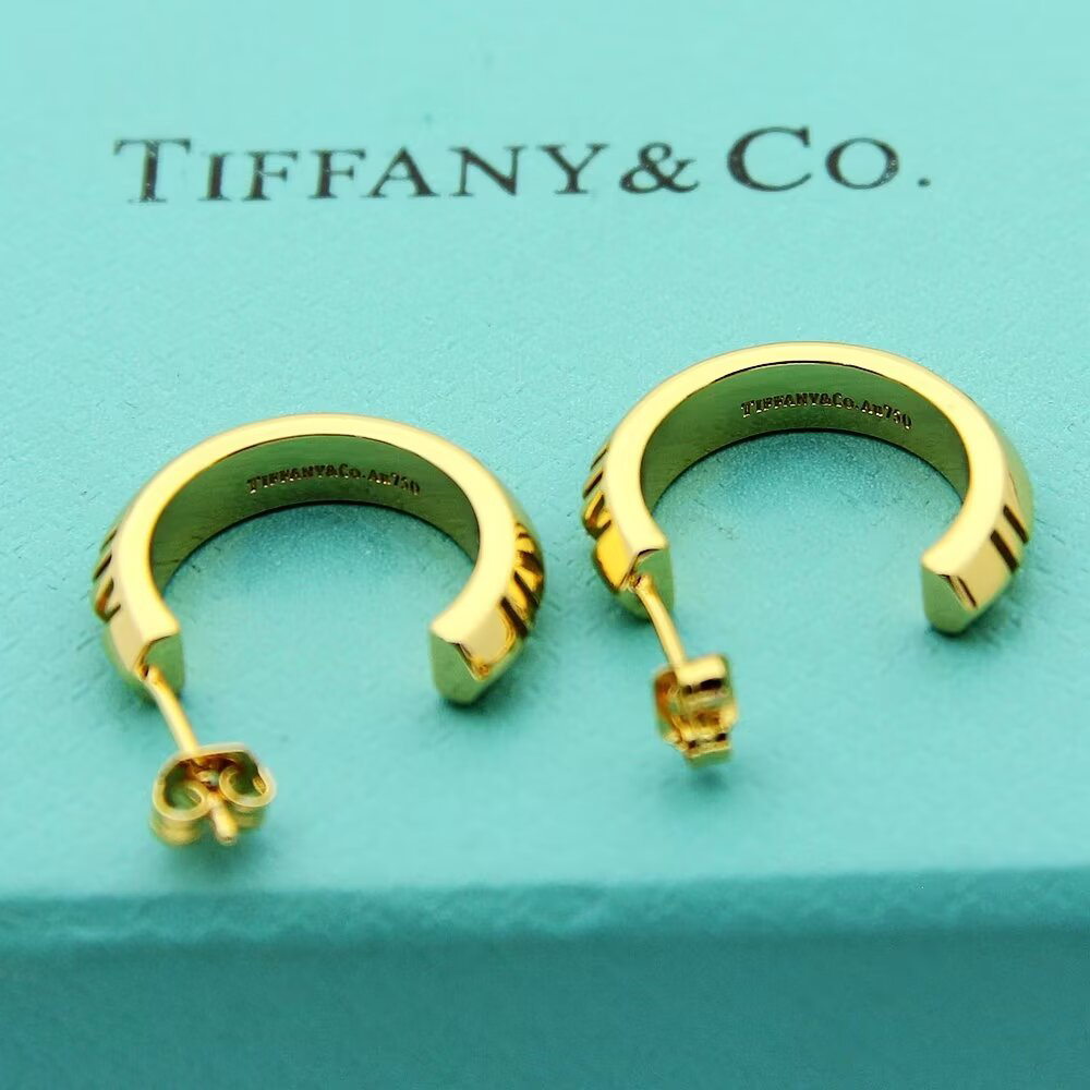 ティファニー「Tiffany & Co.」Atlas X ローマンアラビックフープピアス