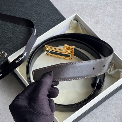 モンブラン「Montblanc」コンテンポラリーコレクション 3リングレーザーカット レザーベルト100cm