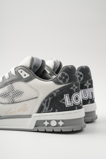 「コラボモデル」Louis Vuitton x Trainerマジックテープデビッドローカット スニーカー