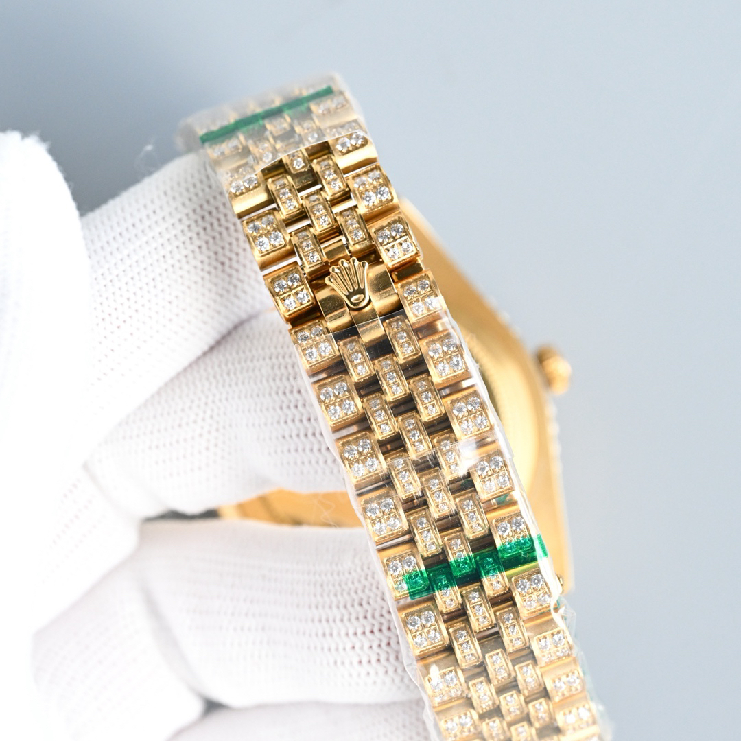 ロレックス「Rolex」 レディースデイトジャスト 178288 フルダイヤモデル 腕時計41mm