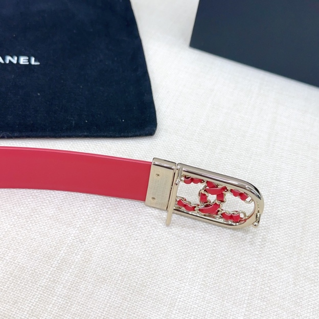 シャネル「Chanel」ダブルフェイス レザー ベルト100CM